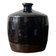 Stoneware vase with tenmoku black glaze wabi sabi, Southern China 19th / early 20th century.