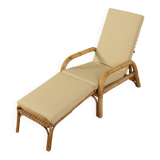 1960s bamboo foldable lounge chair