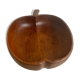 Fruit bowl, apple-shaped salad bowl in teak