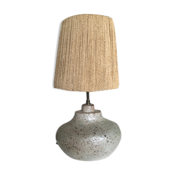 Lampe de grès Accolay 70 abat jour de corde