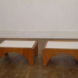 Pair of wooden side tables from the 1960s