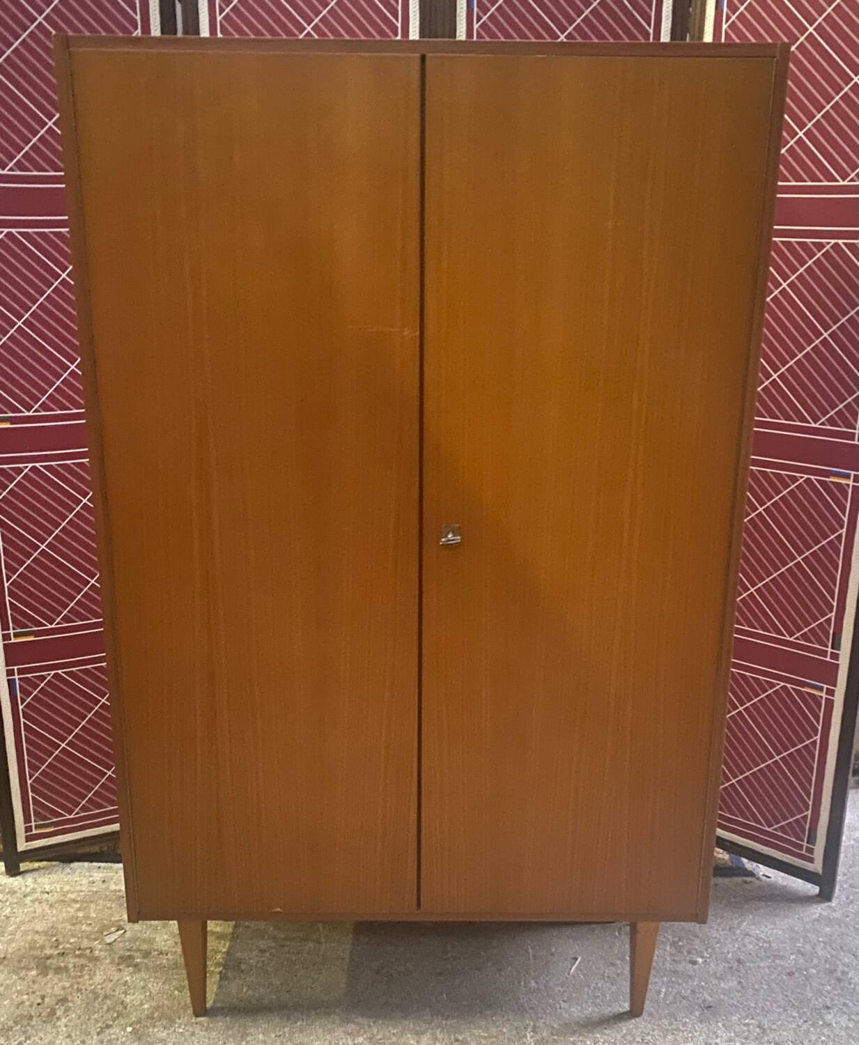 Vintage 50s wardrobe with 4 shelves