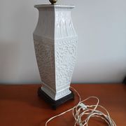 Art Deco lamp base in ceramic from around 1930 – relief floral decoration.