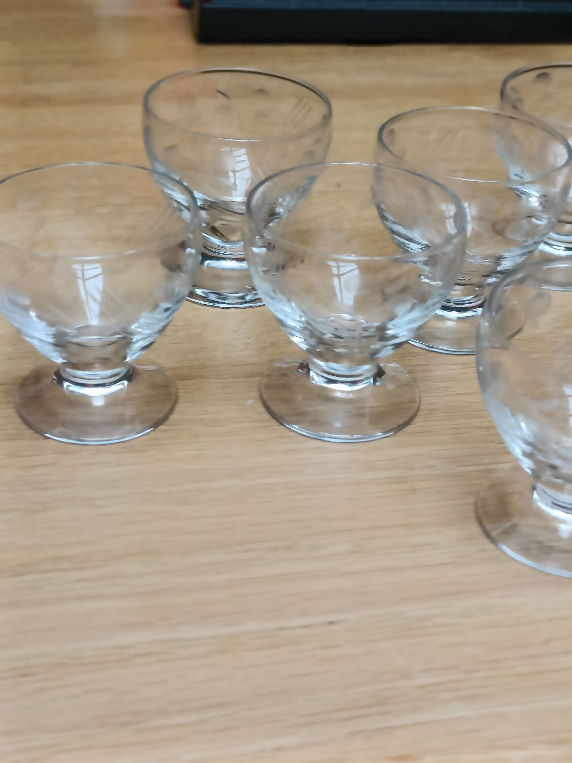 Cut glass shot glasses