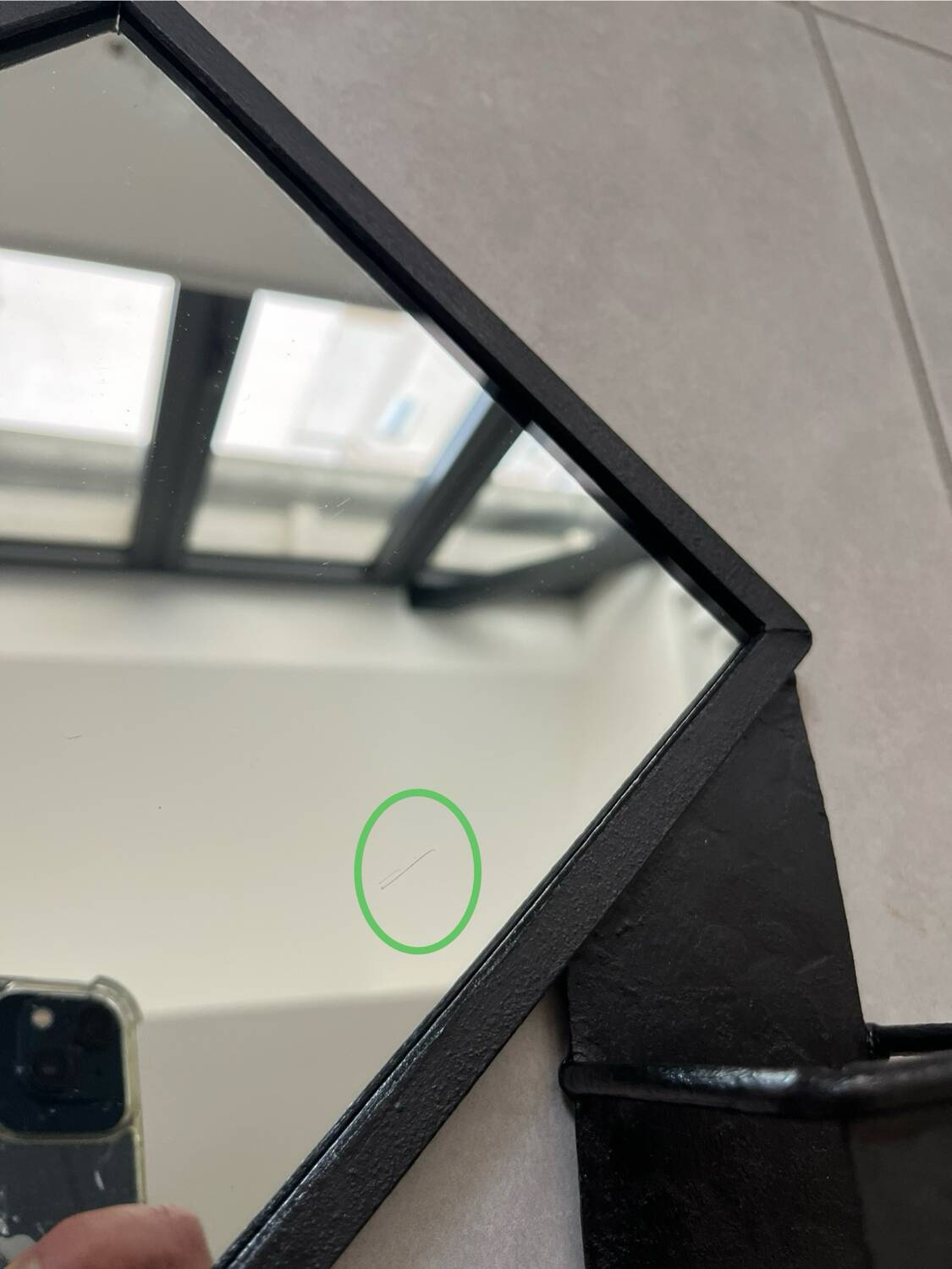 Art Deco wrought iron mirror