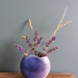 Blue ceramic lentil vase