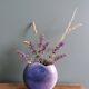 Blue ceramic lentil vase