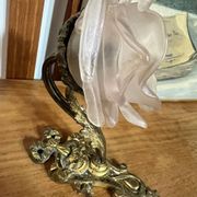 Pair of Art Nouveau wall sconces in bronze