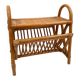 Magazine rack / Bamboo rattan side table from the 70s