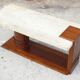 Coffee table in wood and parchment, France, 1930s