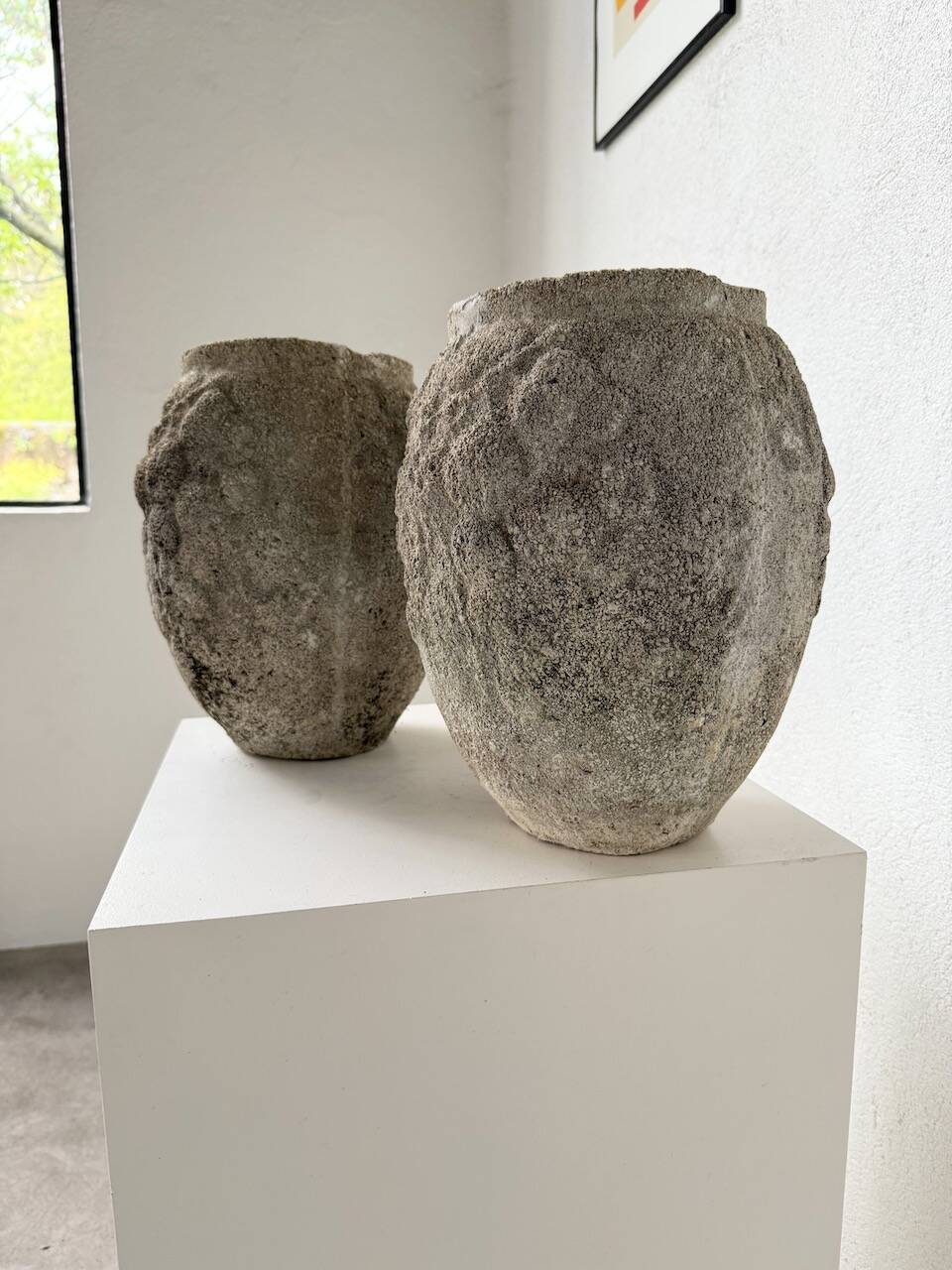 Pair of cement planters, 1900