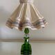 Lampe cristal émeraude Art Déco