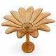Art Nouveau Glass Compote Vase, Palm Tree Design, French, Early 20th-C