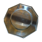 Lot de 10 assiettes de présentation octogonal inox