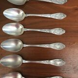 Set of 6 boulanger spoons with flower patterns