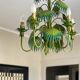 Tropical chandelier in sheet metal 1970.
