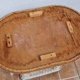 Side table, vintage rattan elephant, 70s