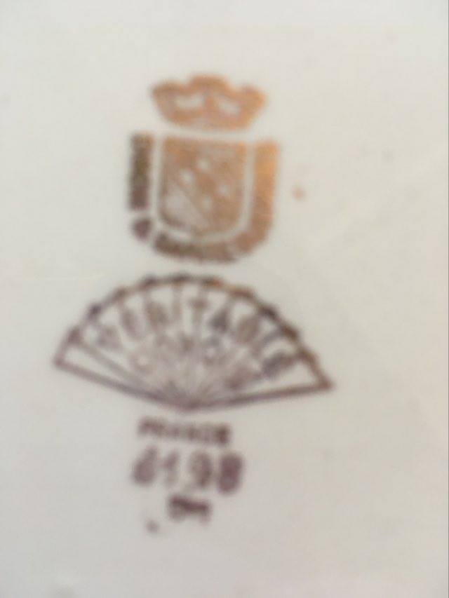 Old plates with matching flowers