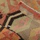 Turkish Vintage Kilim Rug: Shades Of Red Brown Handmade Wool Rug 160x417Cm