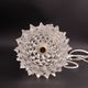 Elegant Table Lamp in Rostrato Murano Glass Vase attributed to Barovier & Toso, 1940s