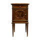Louis XVI Parisienne bedside table in mahogany and golden copper rushes around 1850