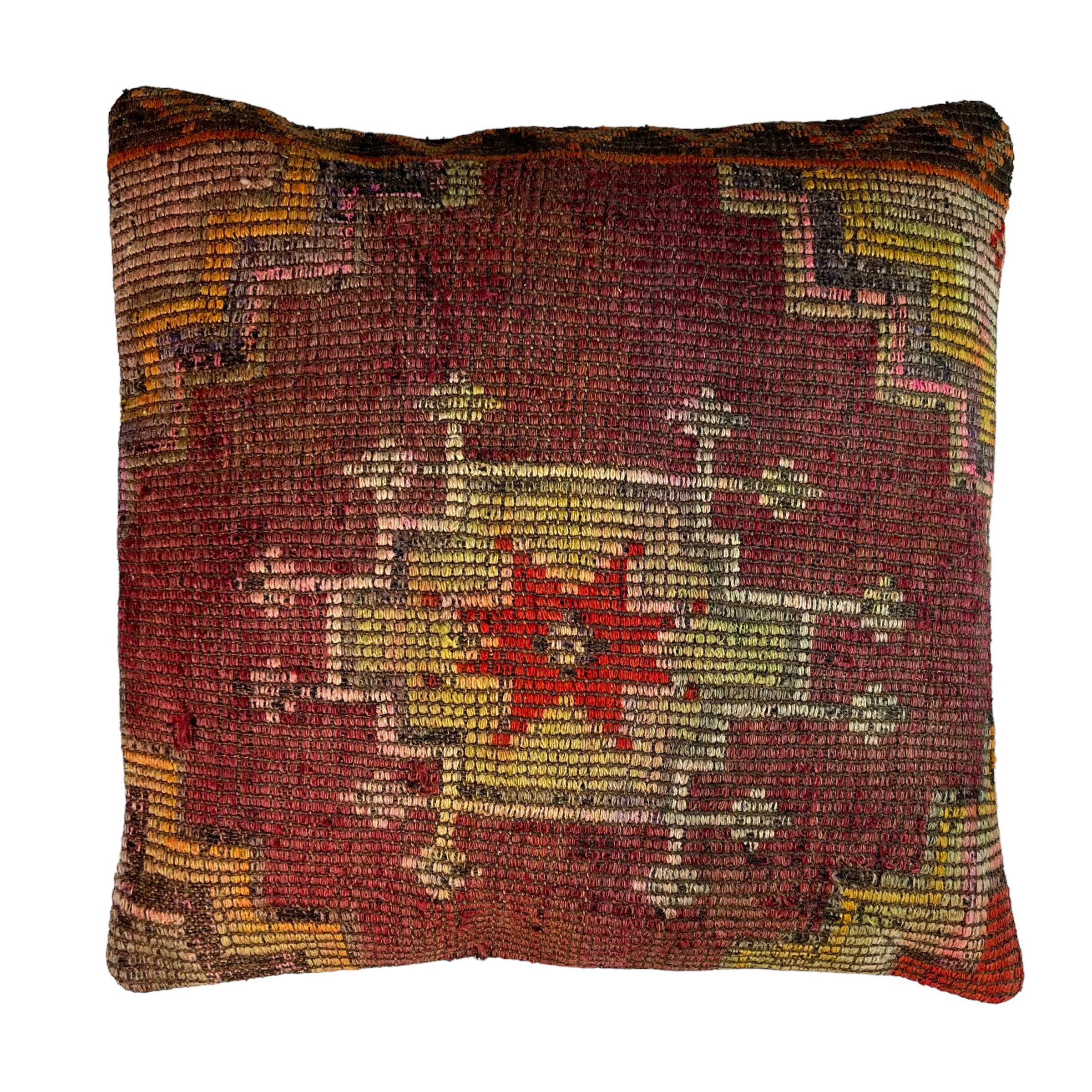 Vintage turkish kilim cushion cover , 55 x 55 cm