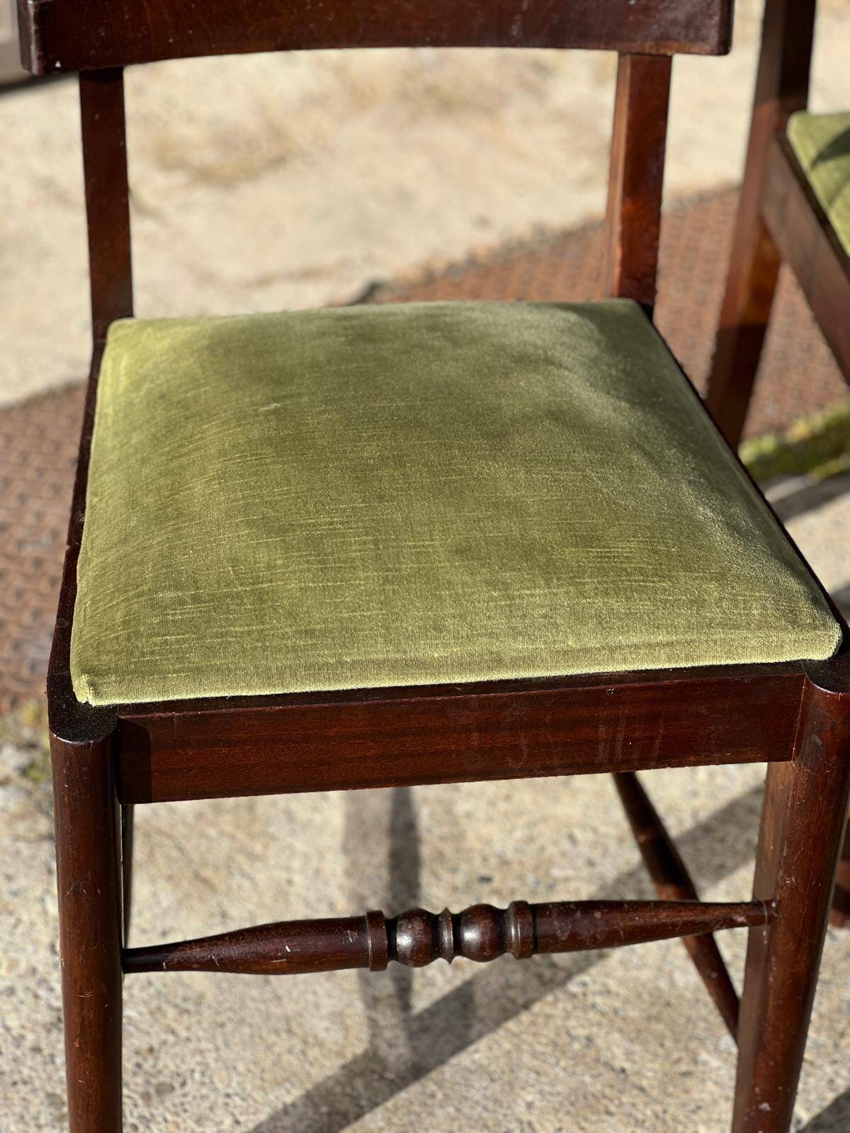 6 numbered French Art Deco chairs, 1940