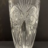 Carved crystal vase