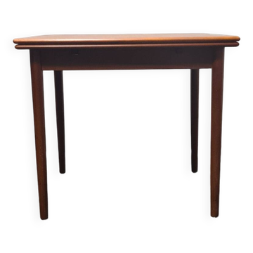 Petite table de salle à manger extensible en teck d'époque