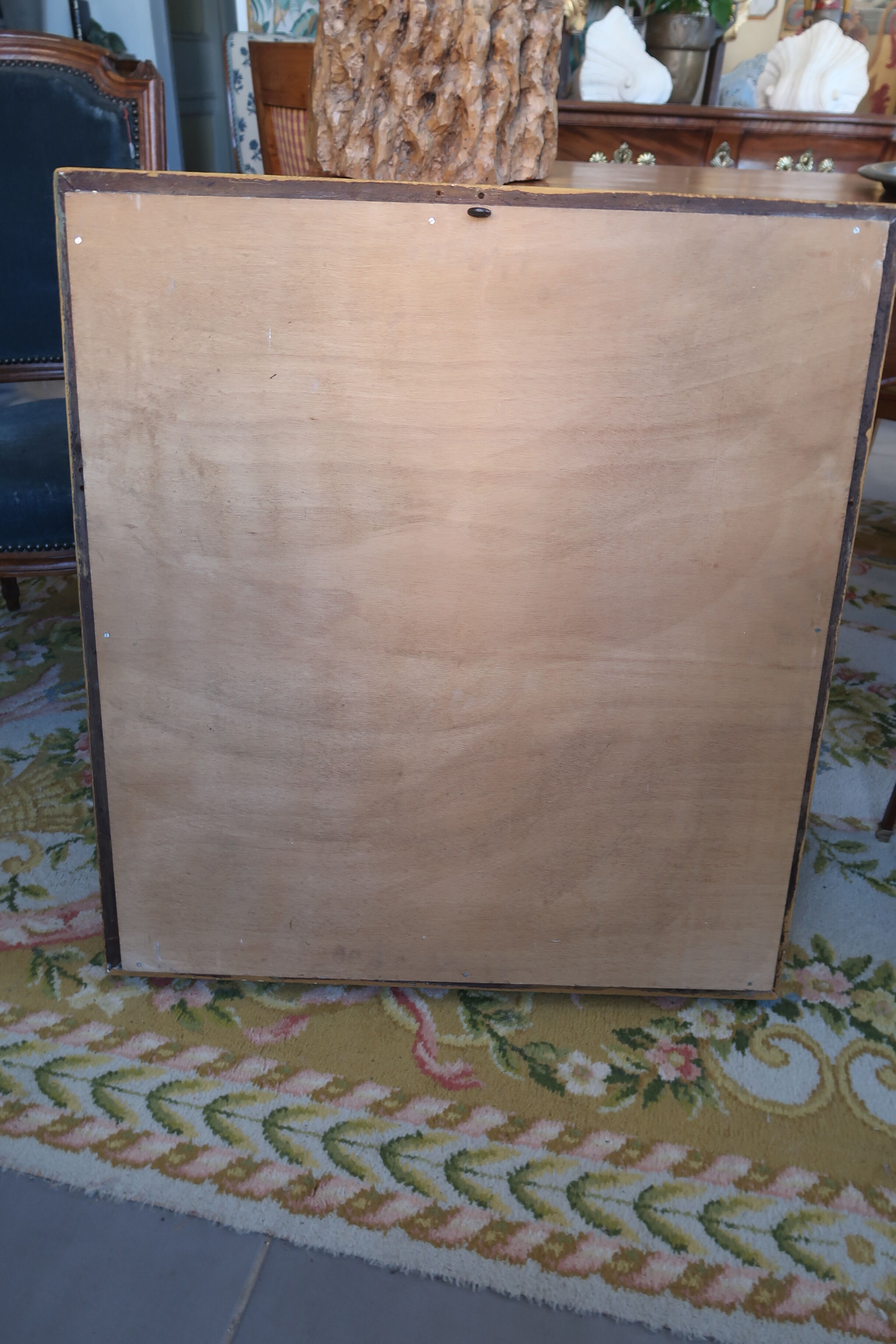 Miroir doré et laqué 81x75cm