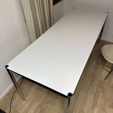 USM Haller desk in pearl grey laminate