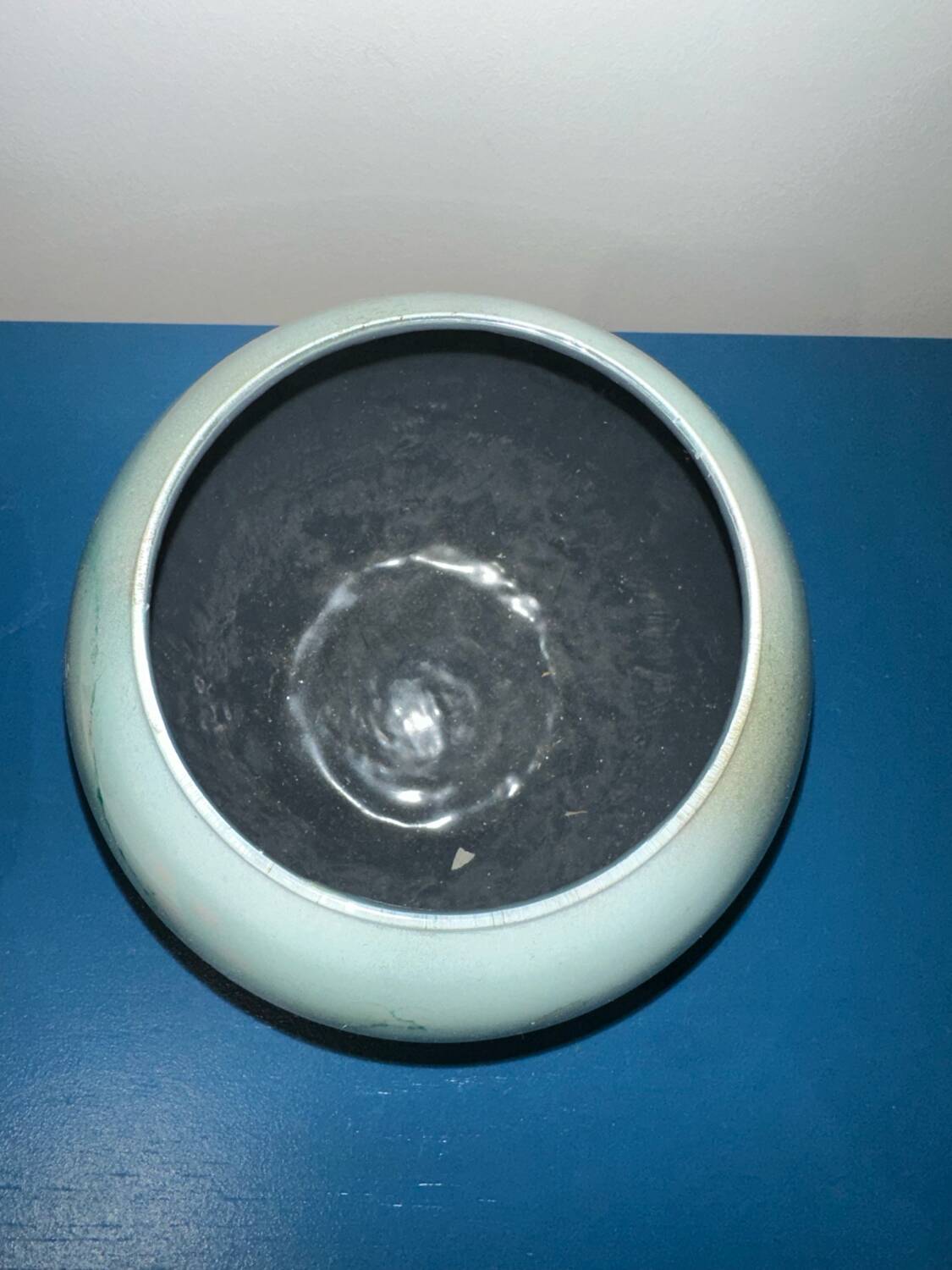 Vase boule en verre laqué Jean-Noel Bouillet