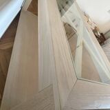 Light oak and glass console