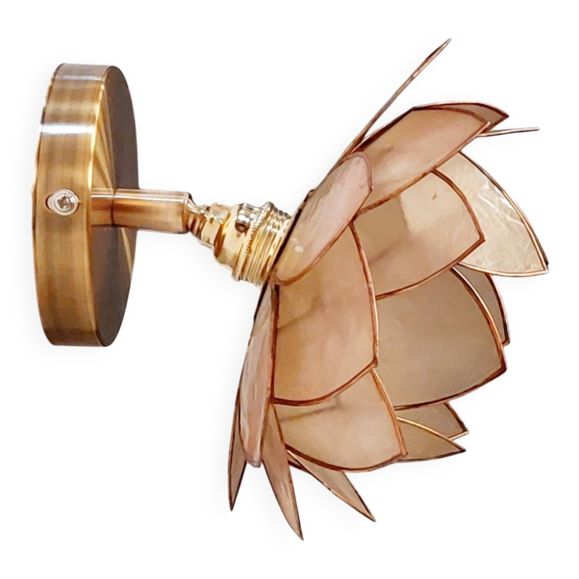 Applique fleur vintage en nacre 