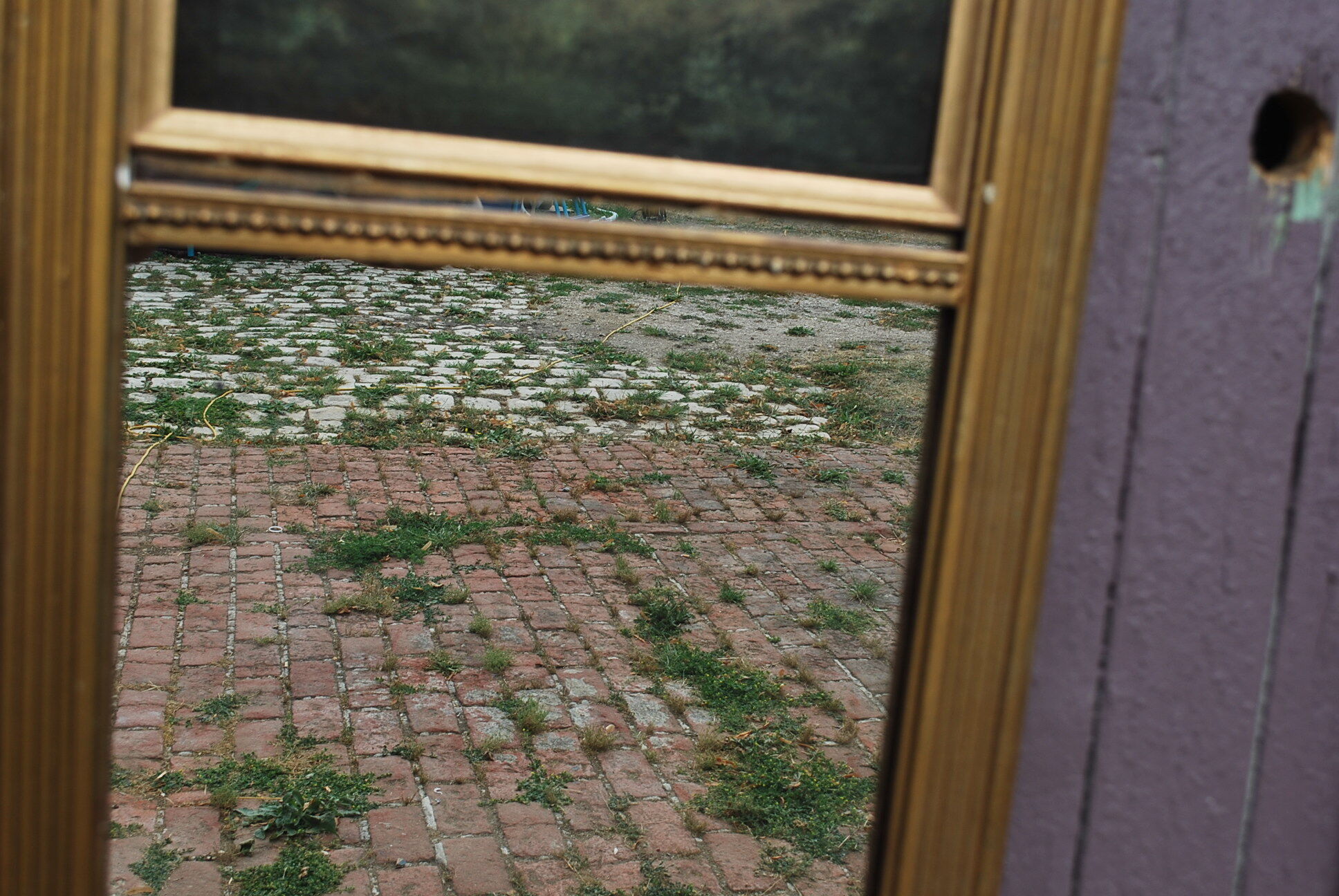 Skated trumeau mirror  - 91x36cm