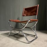 1960's tubular framed armchair