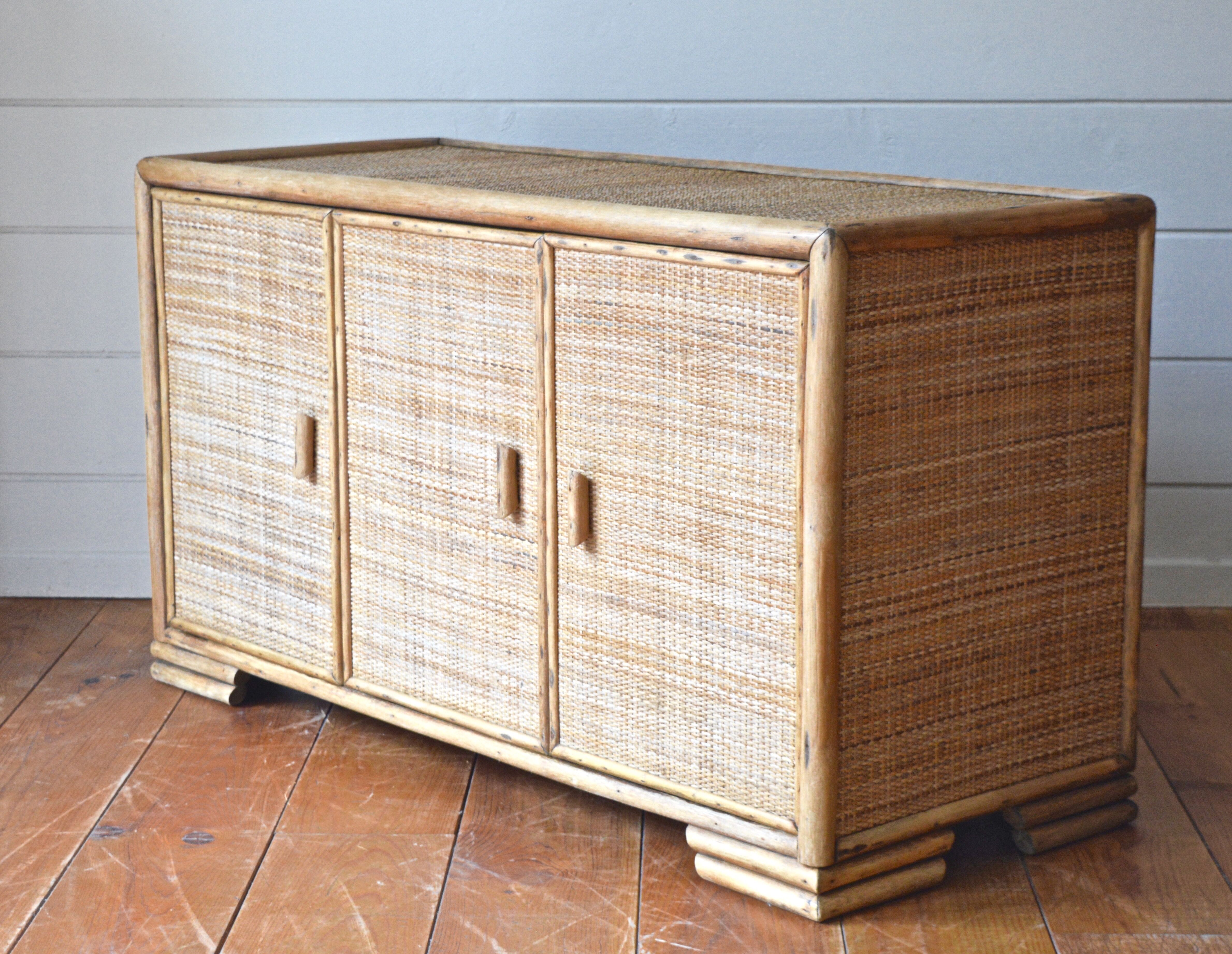 Enfilade osier et rotin