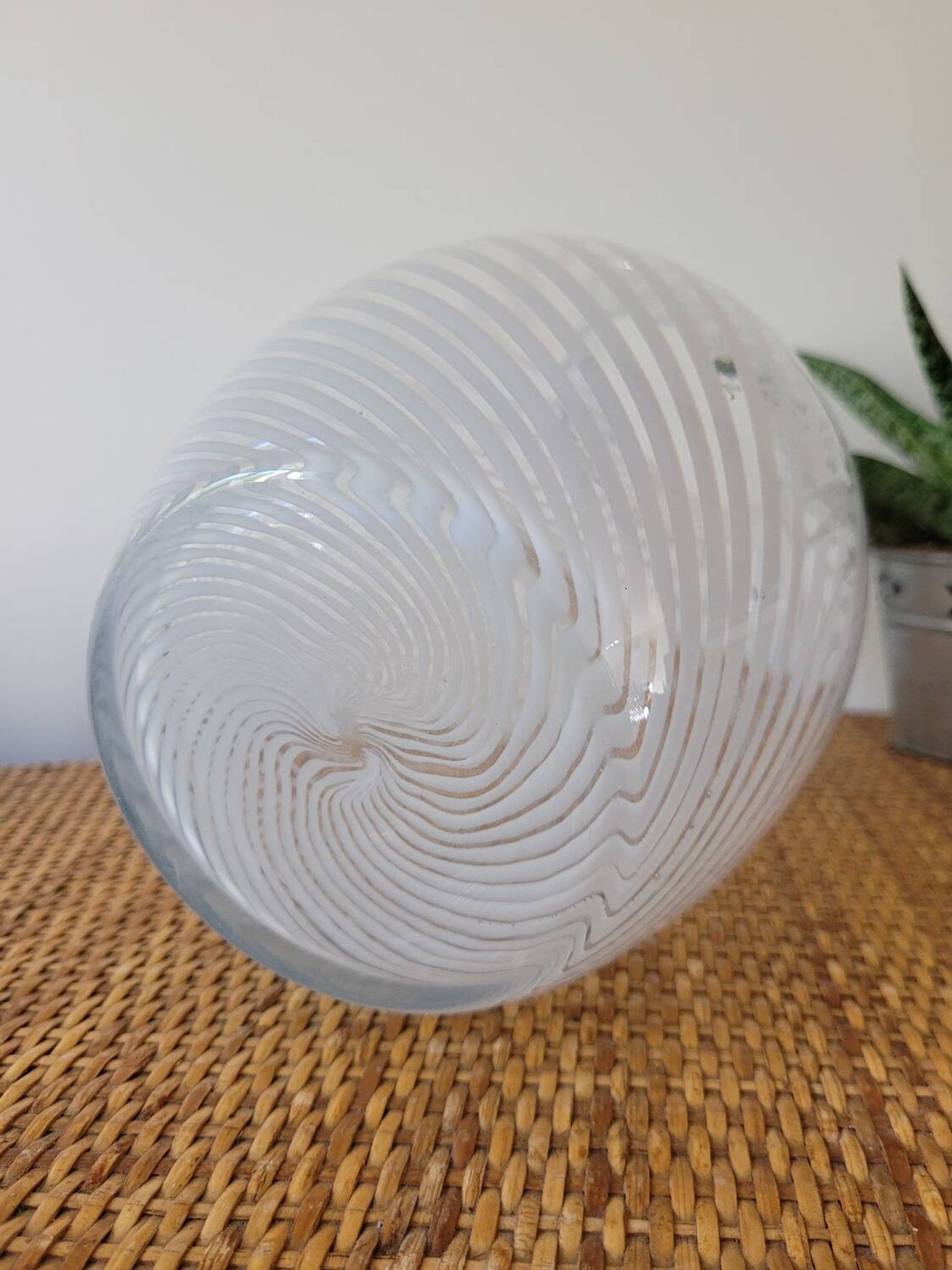 Vase en verre soufflé artisanal Murano