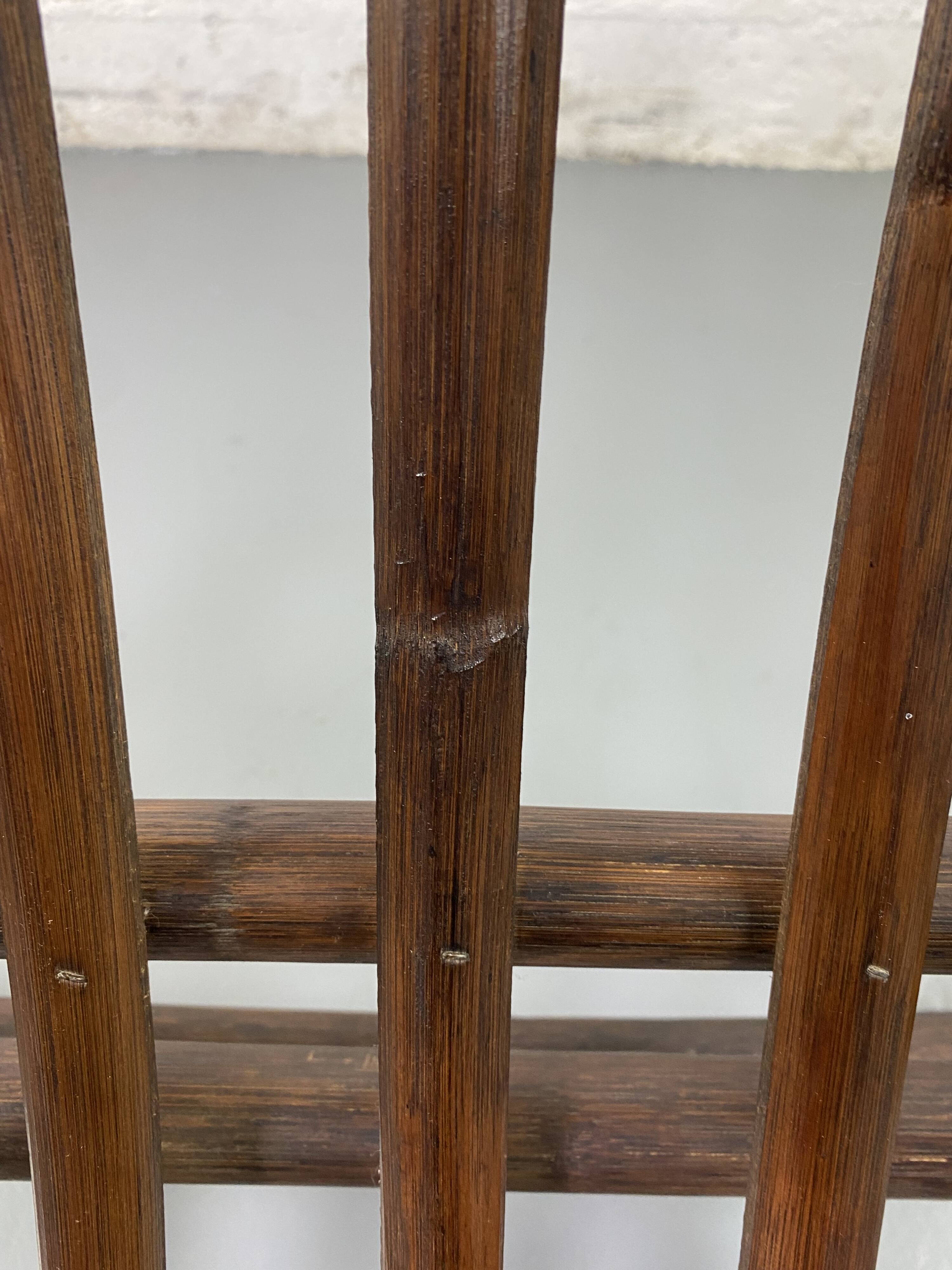 Rattan and bamboo armchair