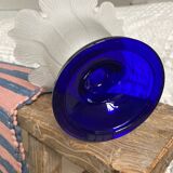 Vintage frosted glass tulip vase