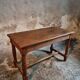 Table de ferme française ancienne en chêne et noyer (1780–1830)