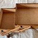 Worker - sewing box on vintage wooden legs - 3 floors