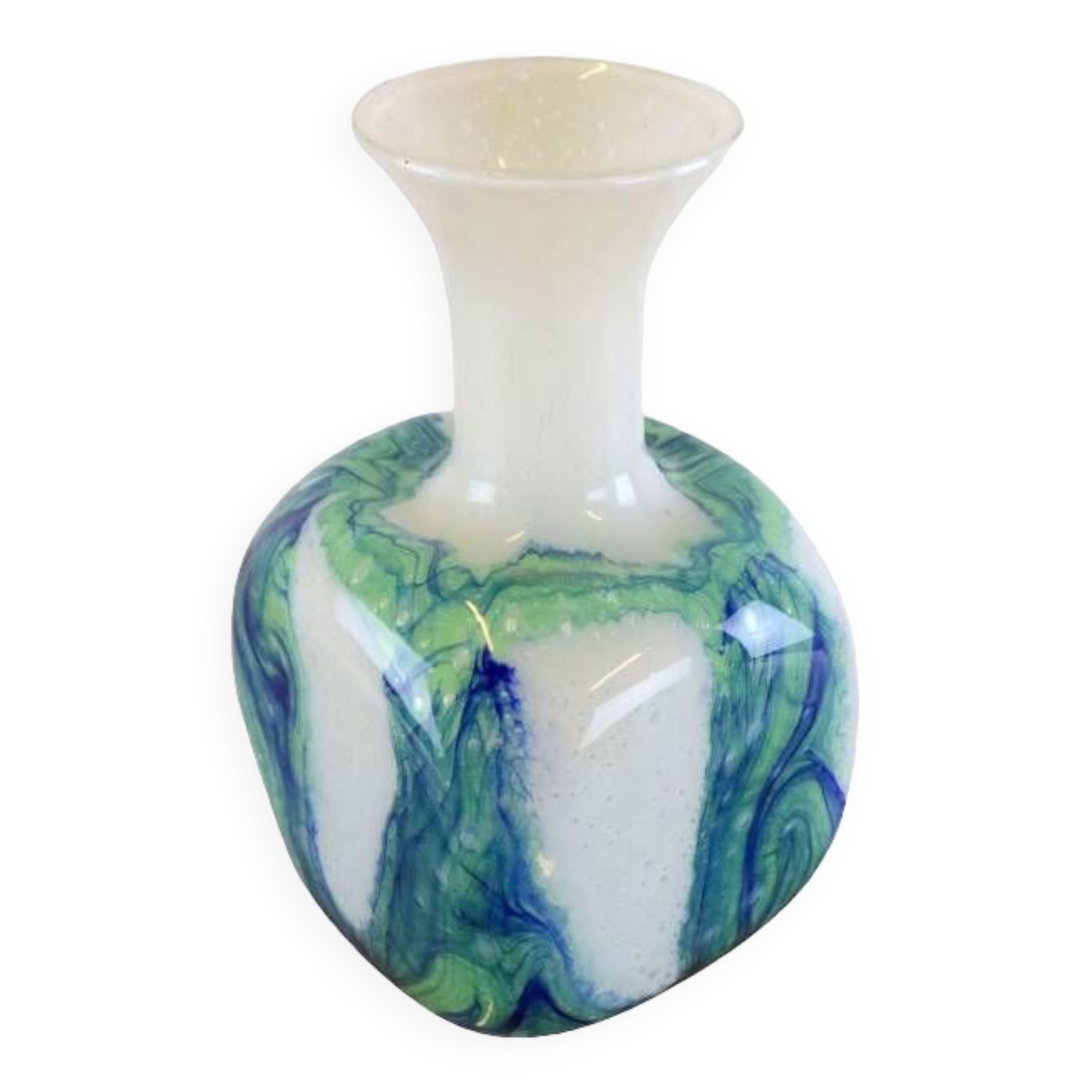 Glass vintage vase 'Ondata'