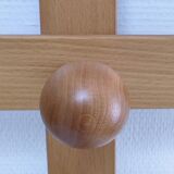Solid pine crossbar coat rack from the 90s
