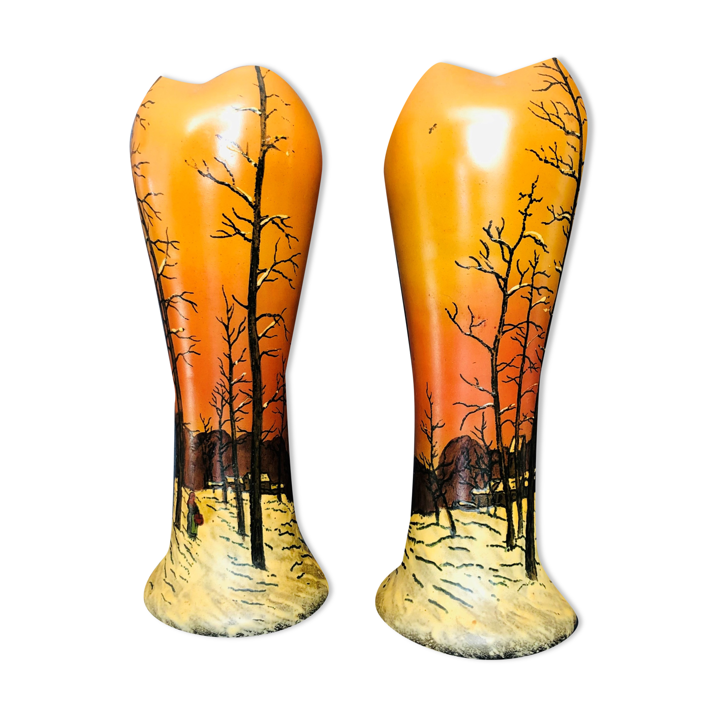 Paire de vases art nouveau