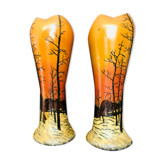 Pair of art nouveau vases