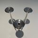 Silver-plated metal candle holder