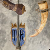 Italian marble painted with pistols and daggers from the NATO