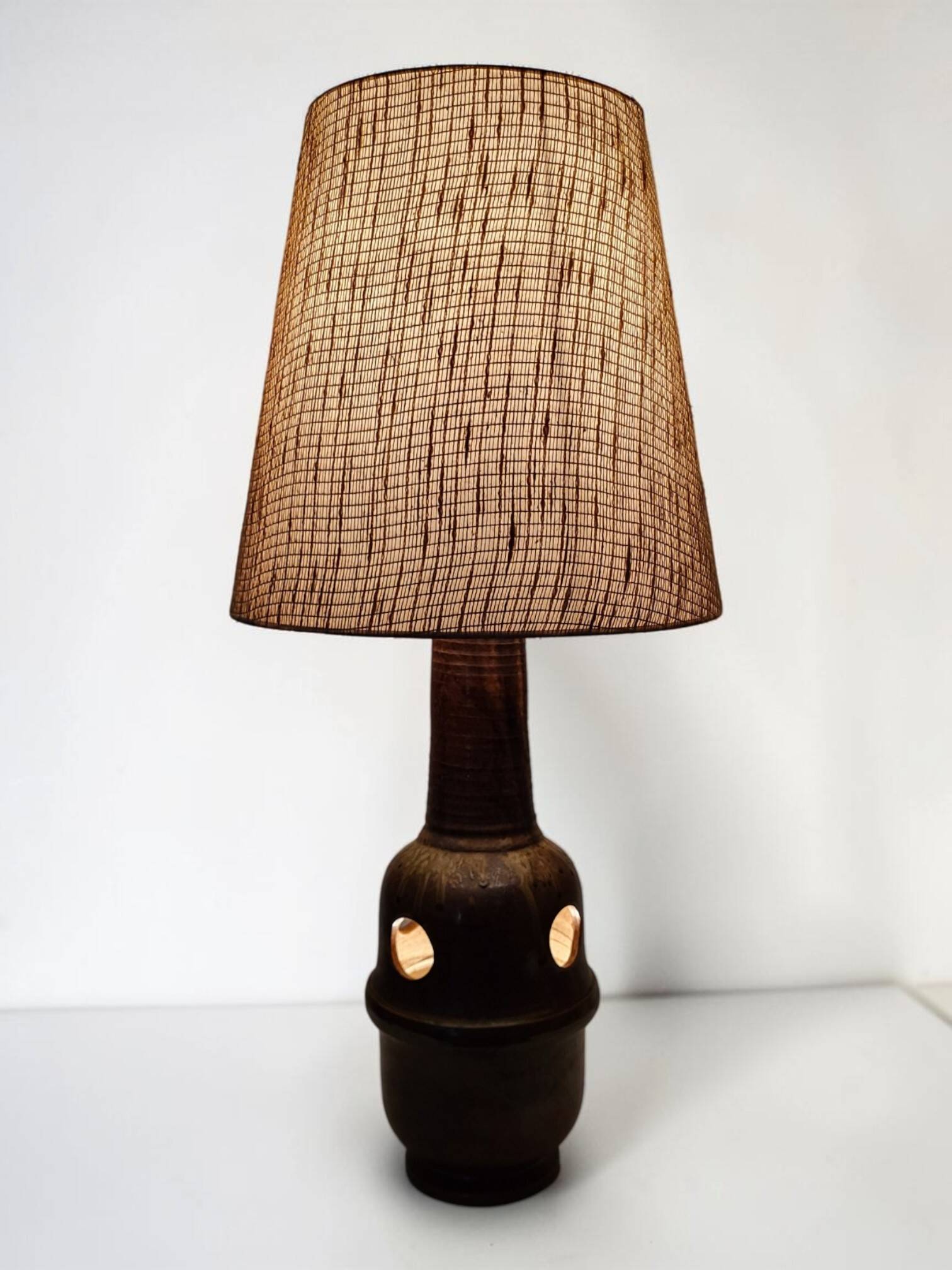 Stoneware lamp from Puisaye