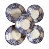 Assiettes dessert Sarreguemines modèle Jardinière XIXEME